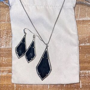 Kendra Scott Silver and Black Necklace Set